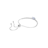 Pulsera Matrix Tennis, Tallas mixtas, Azul, Baño de rodio