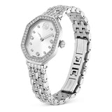 Reloj Dextera Octagon, Fabricado en Suiza, Brazalete de metal, Tono plateado, Acero inoxidable