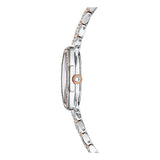 Reloj Dextera Octagon, Fabricado en Suiza, Brazalete de metal, Tono plateado, Acabado tono oro rosa