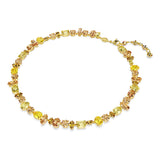 Collar Tennis Gema, Tallas mixtas, Amarillo, Baño tono oro