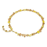 Collar Tennis Gema, Tallas mixtas, Amarillo, Baño tono oro