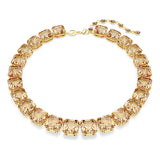 Collar Tennis Millenia, Talla octogonal, Caramelo, Baño tono oro