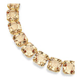 Collar Tennis Millenia, Talla octogonal, Caramelo, Baño tono oro