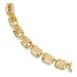 Collar Tennis Millenia, Talla octogonal, Amarillo, Baño tono oro