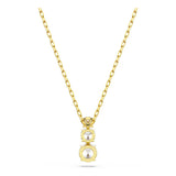 Colgante Stilla Attract, Talla redonda, Blanco, Baño tono oro