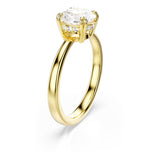 Anillo de cóctel Stilla Attract, Talla redonda, Blanco, Baño tono oro