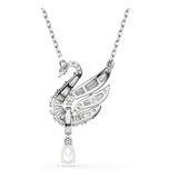 Colgante Swan Vienna, Cisne, Blanco, Baño de rodio