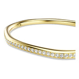 Brazalete Dextera, Forma octagonal, Talla redonda, Blanco, Baño tono oro