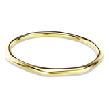 Brazalete Dextera, Forma octagonal, Talla redonda, Blanco, Baño tono oro