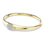 Brazalete Dextera, Talla redonda, Blanco, Baño tono oro