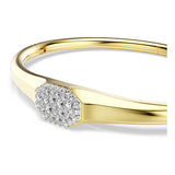 Brazalete Dextera, Talla redonda, Blanco, Baño tono oro