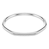 Brazalete Dextera, Forma octagonal, Talla redonda, Blanco, Baño de rodio