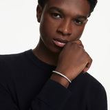 Brazalete Dextera, Forma octagonal, Talla redonda, Blanco, Baño de rodio