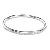 Brazalete Dextera, Forma octagonal, Talla redonda, Blanco, Baño de rodio