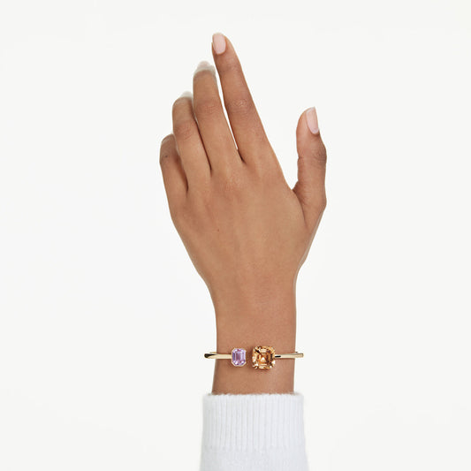 Brazalete Millenia, Talla octogonal, Multicolor, Baño tono oro
