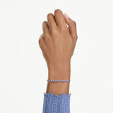 Pulsera Tennis Matrix, Tallas redondas combinadas, Azul, Baño de rodio