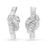 Pendientes Matrix, Talla baguette, Nudo, Blancos, Baño de rodio