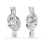 Pendientes Matrix, Talla baguette, Nudo, Blancos, Baño de rodio