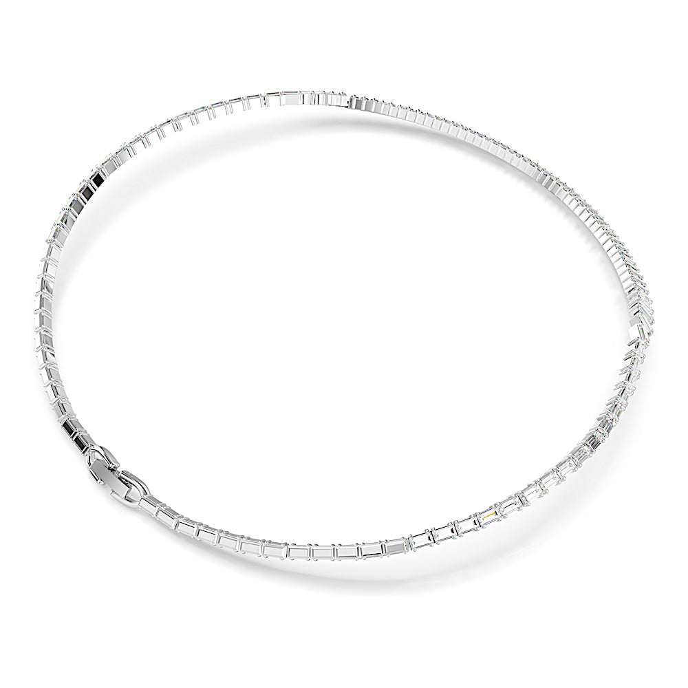Collar Matrix, Talla baguette, Blanco, Baño de rodio