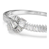 Brazalete Matrix, Talla baguette, Nudo, Blanco, Baño de rodio