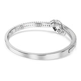 Brazalete Matrix, Talla baguette, Nudo, Blanco, Baño de rodio