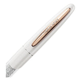 Bolígrafo Rollerball Crystalline Nova, Blanco, Baño tono oro rosa