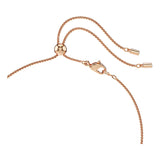 Colgante Constella, Perla de cristal, Talla redonda, Blanco, Baño tono oro rosa