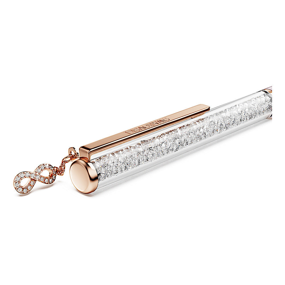 Bolígrafo Crystalline Silk, Símbolo del infinito, Lacado rosa, baño tono oro rosa