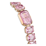 Reloj, Pulsera de talla octogonal, Rosa, Acabado tono oro rosa