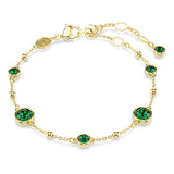 Pulsera Imber, Talla redonda, Verde, Baño tono oro