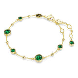 Pulsera Imber, Talla redonda, Verde, Baño tono oro