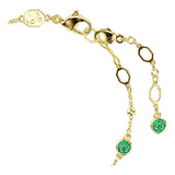 Pulsera Imber, Talla redonda, Verde, Baño tono oro