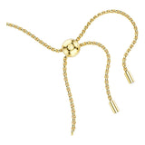 Pulsera Tennis Matrix, Talla redonda, Blanca, Baño tono oro