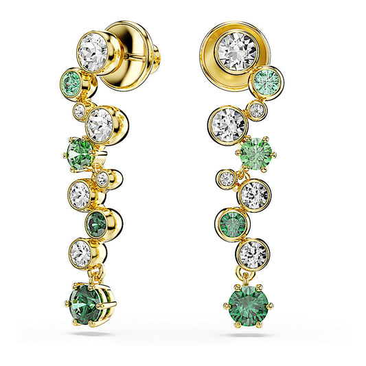 Pendientes Constella, Tallas mixtas, Verdes, Baño tono oro