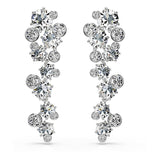 Pendientes Constella, Tallas mixtas, Blancos, Baño de rodio