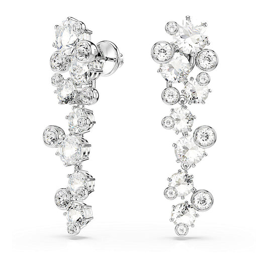 Pendientes Constella, Tallas mixtas, Blancos, Baño de rodio