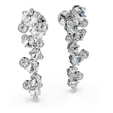 Pendientes Constella, Tallas mixtas, Blancos, Baño de rodio