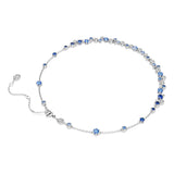 Collar Constella, Tallas mixtas, Azul, Baño de rodio