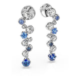 Pendientes Constella, Tallas mixtas, Azules, Baño de rodio