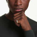 Anillo Dextera, Tallas mixtas, Blanco, Baño tono oro