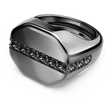 Anillo Dextera, Tallas mixtas, Blanco, Baño tono oro