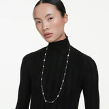 Collar Una Angelic, Talla redonda, Blanco, Baño de rodio