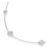 Collar Una Angelic, Talla redonda, Blanco, Baño de rodio