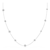 Collar Una Angelic, Talla redonda, Blanco, Baño de rodio