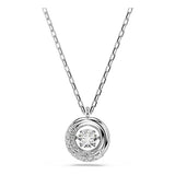 Colgante Dextera, Talla redonda, Blanco, Baño de rodio