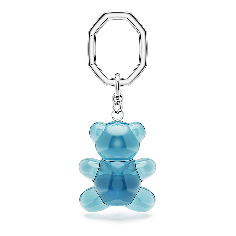 Llavero Teddy, Oso, Azul, Baño de rodio