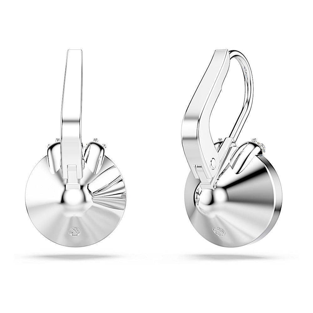 Pendientes Bella V, Talla redonda, Azules, Baño de rodio