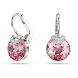 Pendientes Bella V, Talla redonda, Rosas, Baño de rodio