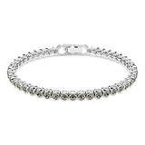 Pulsera Tennis Imber Emily, Talla redonda, Negra, Baño de rodio