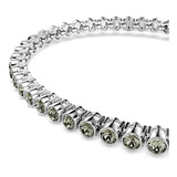 Pulsera Tennis Imber Emily, Talla redonda, Negra, Baño de rodio